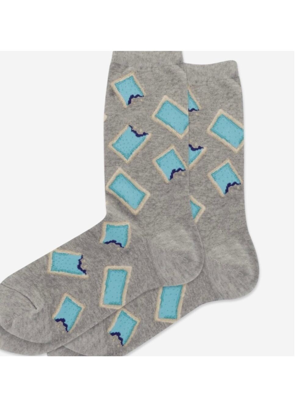 Women’s gray Hot Sox with pop tarts